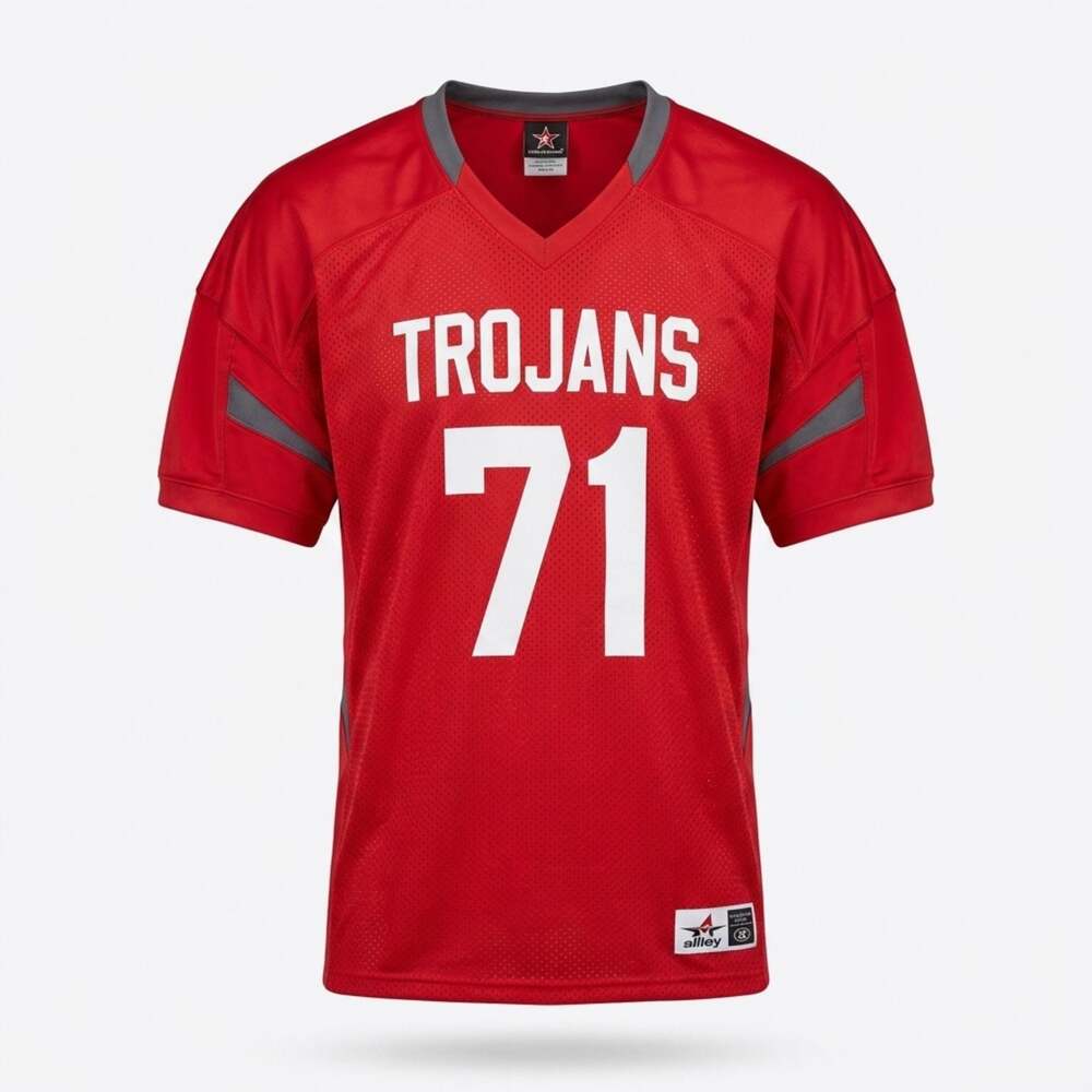 Alleson Athletic Trojans 71 Dorsey Football Jersey Red 3X